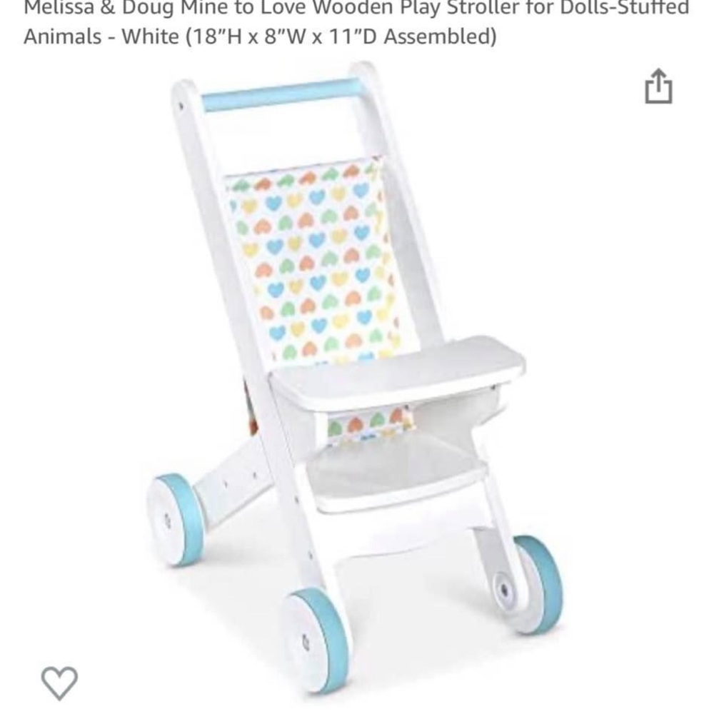 Melissa & Doug Wooden Toy Stroller